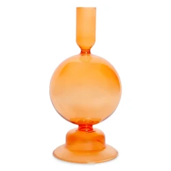 Подсвечник Hom-me 8.5х19 см, стекло, оранжевый