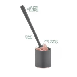 Ершик для унитаза PA-1010224, 36х10 см, силикон, серый Ершик для унитаза PA-1010224, 36х10 см, силикон, серый