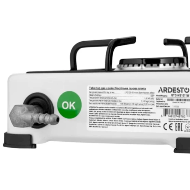Газовая плита Ardesto GTC-NS1011W, белый Газовая плита Ardesto GTC-NS1011W, белый
