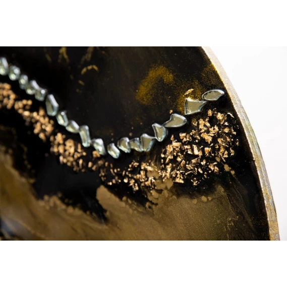 Настенные часы Art by Ulviya Kakhramanova Черное золото, смола/краска, 70 см