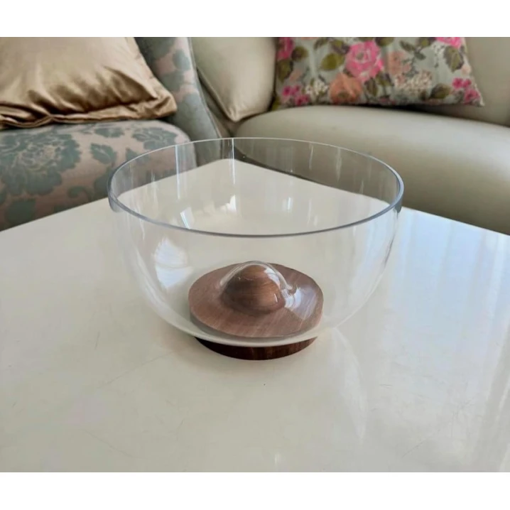 Salat qabı BHD2016201, şüşə, şəffaf/qəhvəyi