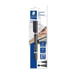 Marker Staedtler ikitərəfli, davamlı, 0.6-4.0 mm, qara