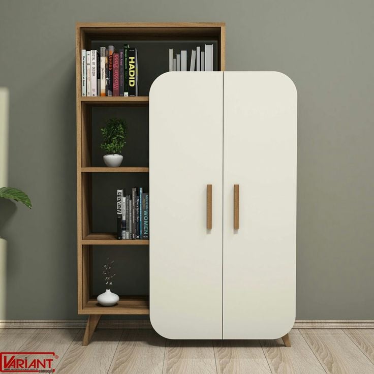 Книжный шкаф Elegant Wood ZARR184, ламинат, 90х32х180.2 см