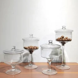 Конфетница 024, стекло, прозрачный