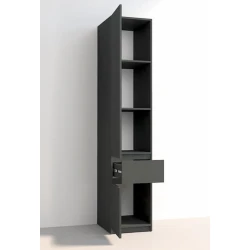 Шкаф ev_12116128, ламинат, серый, 40x52x200 см