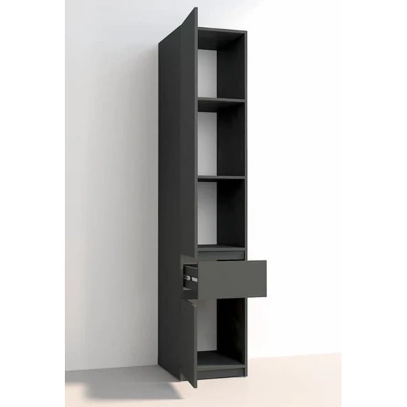 Шкаф ev_12116128, ламинат, серый, 40x52x200 см Шкаф ev_12116128, ламинат, серый, 40x52x200 см