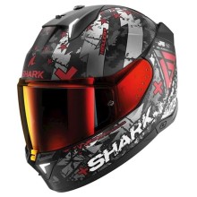 Motosikl dəbilqəsi Shark Skwal I3 Black Chrome-Red M (HE0829EKURM)