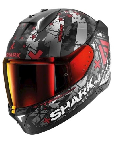 Motosikl dəbilqəsi Shark Skwal I3 Black Chrome-Red M (HE0829EKURM)