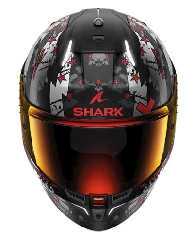 Motosikl dəbilqəsi Shark Skwal I3 Black Chrome-Red M (HE0829EKURM)