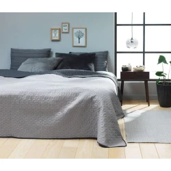 Покрывало JYSK Rosentre, 160x220 см, полиэстер/микрофибра, серый Покрывало JYSK Rosentre, 160x220 см, полиэстер/микрофибра, серый