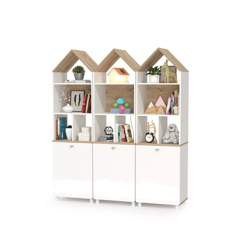 Stellaj 3563_L-M 2StellajEypSingWh-son, 53x41.5x183.8 см, ЛДСП, белый Stellaj 3563_L-M 2StellajEypSingWh-son, 53x41.5x183.8 см, ЛДСП, белый