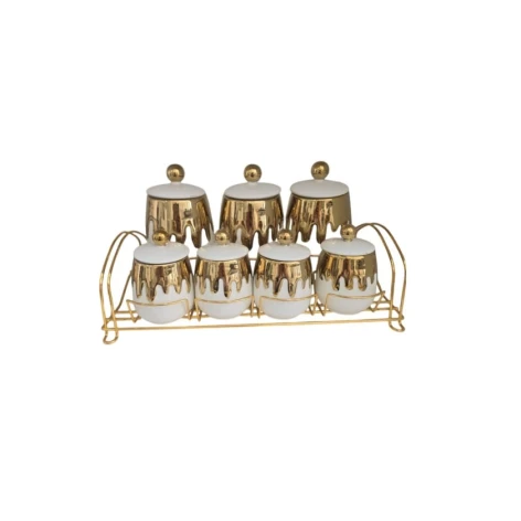 Saxlama qabı dəsti 3197-7 S-1, 7 əşya, ağ/qızılı