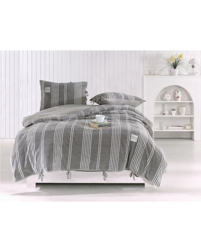 Örtük və yastıq üzü dəsti HAJ55, yorğan üzü 200x220 sm, mələfə 160x200+25 sm, 2 əd yastıq üzü 50x70 sm, boz
