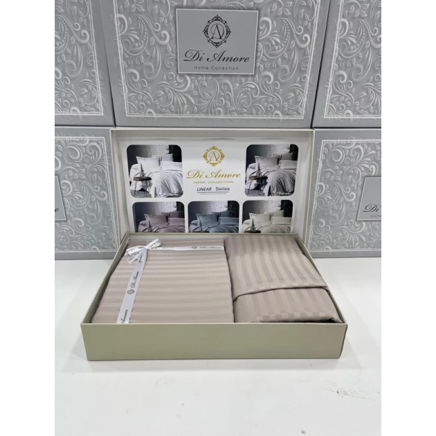 Комплект постельного белья MiraNova FS-573, пододеяльник 160х220 см, простыня 170х240 см, наволочки 50х70 см, хлопок, коричневый