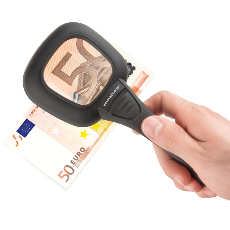 Лупа InnovaGoods Ultraviolet and LED Magnifying Glass 3X Лупа InnovaGoods Ultraviolet and LED Magnifying Glass 3X