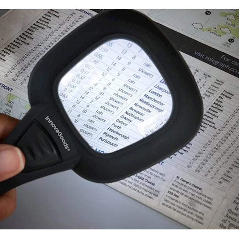Лупа InnovaGoods Ultraviolet and LED Magnifying Glass 3X Лупа InnovaGoods Ultraviolet and LED Magnifying Glass 3X