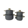 Набор кастрюль Haus Roland 00696, гранитное покрытие, серый, 16/18/20/24 см, 4 предмета Набор кастрюль Haus Roland 00696, гранитное покрытие, серый, 16/18/20/24 см, 4 предмета