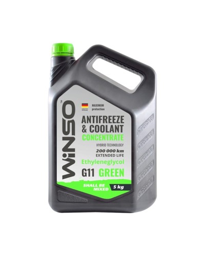 Антифриз Winso Antifreeze & Coolant Concentrate Green G11, 5 л