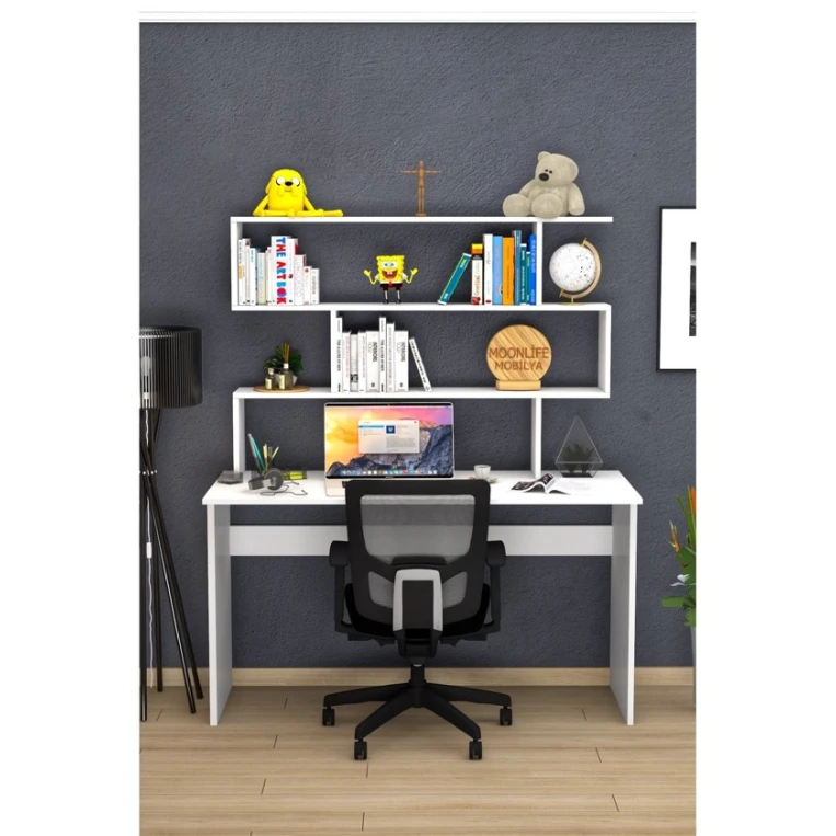 Компьютерный стол Art Mebel 99, белый, 160x120x45