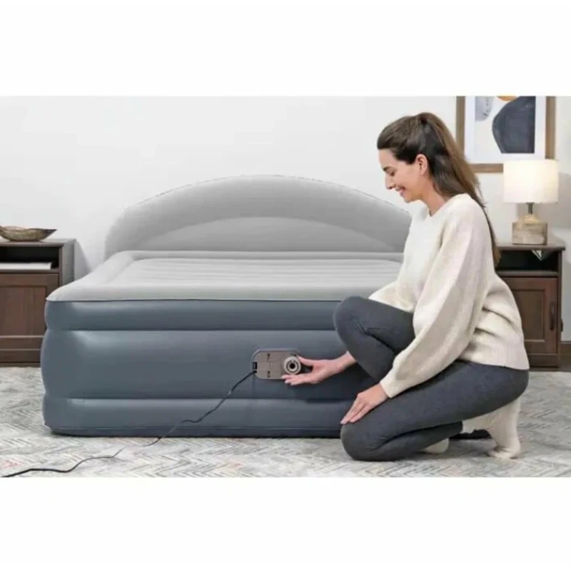Надувная кровать BestWay, ПВХ, серая, 229x152x84 см Надувная кровать BestWay, ПВХ, серая, 229x152x84 см