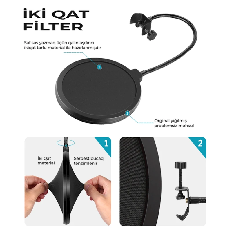 Поп-фильтр для микрофона Neewer NWN3