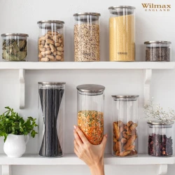 Банка Wilmax WL-888518/A, 1600 мл, стекло, прозрачная