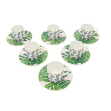 Qəhvə dəsti Porland Africa Desen 04ALM005865, 12 parça, 6 nəfərlik, farfor, 90 ml