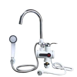 Проточный водонагреватель с душем, электрический кран для нагрева воды, смеситель 220 В Проточный водонагреватель с душем, электрический кран для нагрева воды, смеситель 220 В