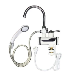 Проточный водонагреватель с душем, электрический кран для нагрева воды, смеситель 220 В Проточный водонагреватель с душем, электрический кран для нагрева воды, смеситель 220 В