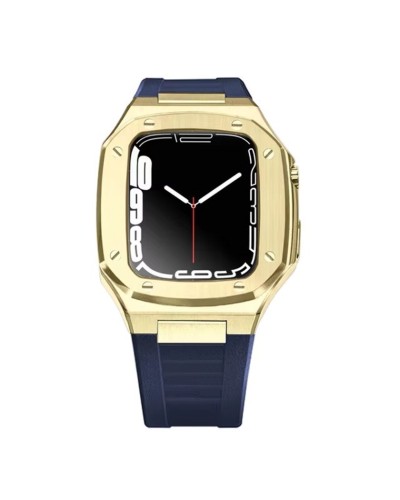 Qayış və çexol SW704 Apple Watch 44/45mm üçün Blue/Gold