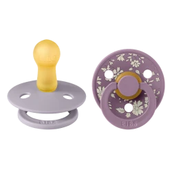 Набор пустышек BIBS x Liberty Colour Capel, размер 1, 0-6 месяцев, серый/фиолетовый, 2 шт