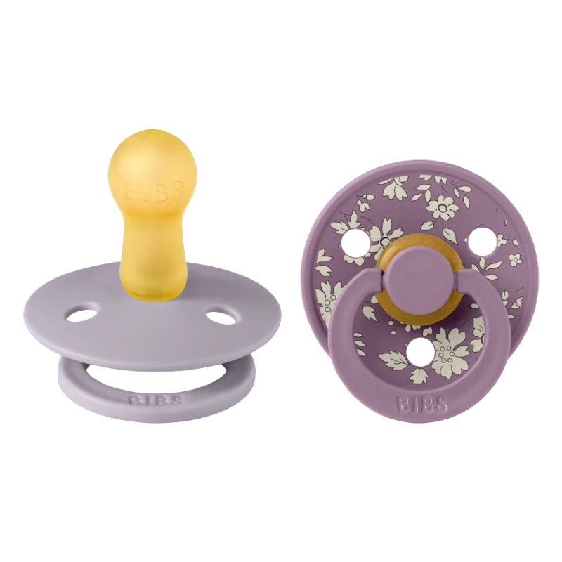 Набор пустышек BIBS x Liberty Colour Capel, размер 1, 0-6 месяцев, серый/фиолетовый, 2 шт