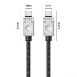 Кабель USB ORICO ORICO-240A2-40-15-BK-BP Type-C 1.5 м, 240W, 8K60Hz, 40Gbps, 48V 5A