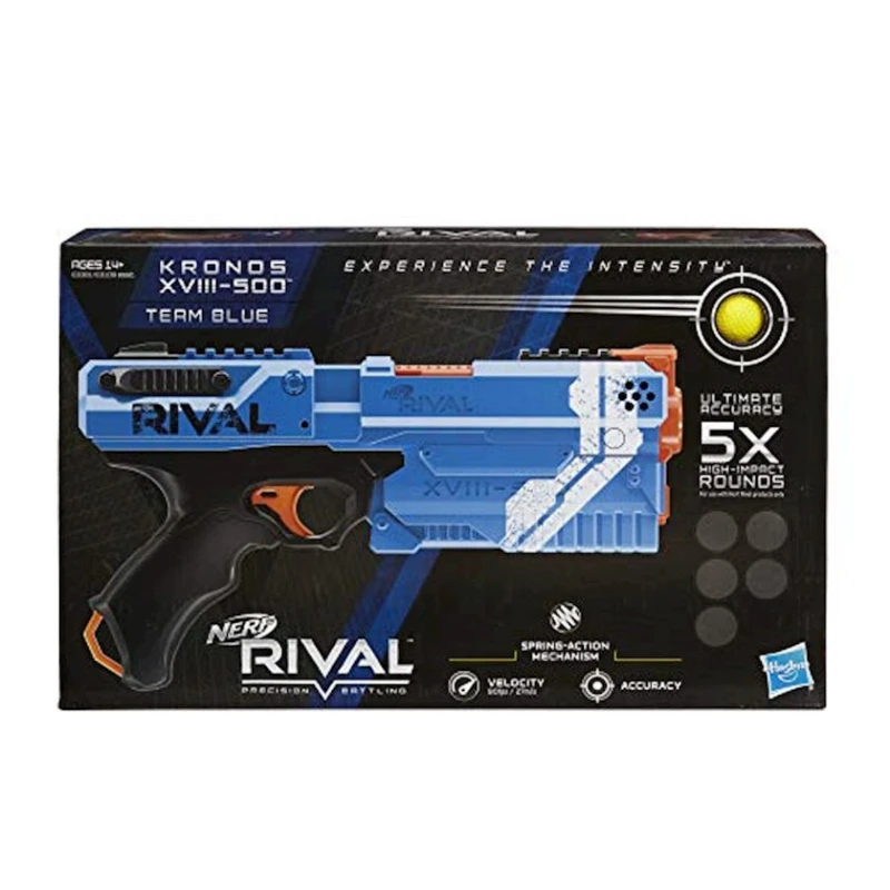 Blaster Nerf Rival Kronos XVIII-500, 5 şar, plastik, göy