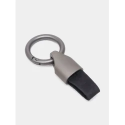 Брелок для ключей 1469, кожа/металл, черный Брелок для ключей 1469, кожа/металл, черный