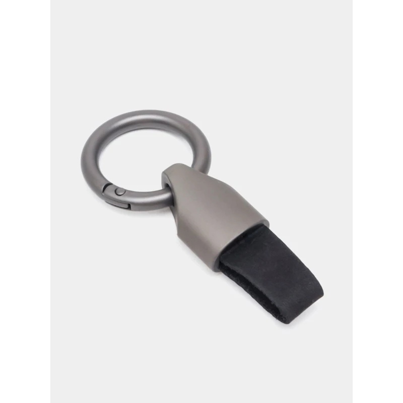 Брелок для ключей 1469, кожа/металл, черный