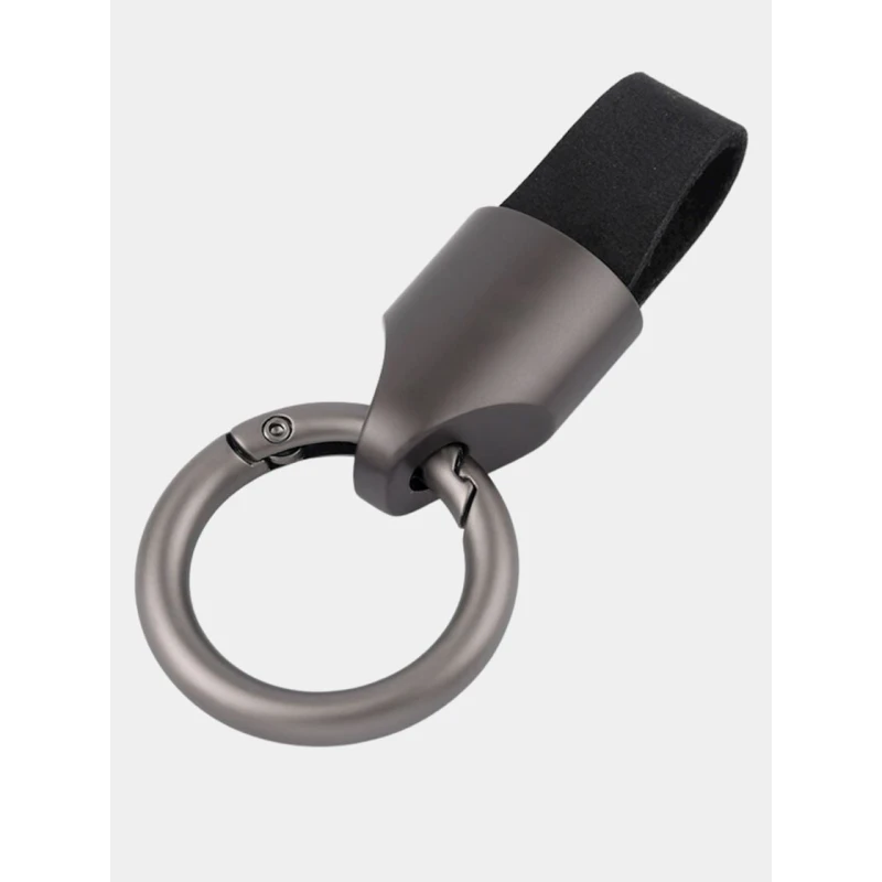 Брелок для ключей 1469, кожа/металл, черный