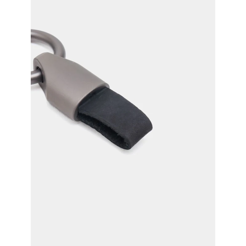 Брелок для ключей 1469, кожа/металл, черный