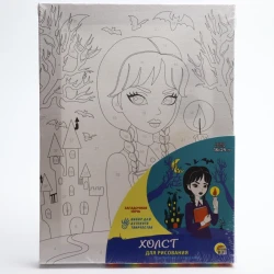 Холст по номерам Рыжий Кот Загадочная ночь, 18x24 см