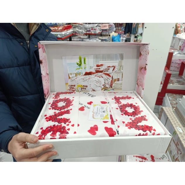 Комплект постельного белья MiraNova CTS-152, белый, простыня 200х220 см, пододеяльник 200x220 см, наволочка 50x70 см (2 шт)