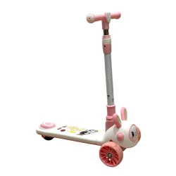 Детский самокат M6771, бело-розовый Детский самокат M6771, бело-розовый