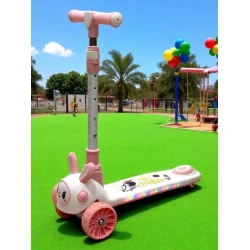 Детский самокат M6771, бело-розовый Детский самокат M6771, бело-розовый