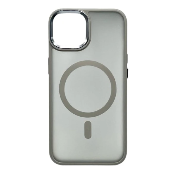 Çexol Magsafe Apple iPhone 13 üçün, Matte Gray/Transparent