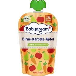 Пюре Babydream яблоко/груша/морковь, 100 г, от 6 месяцев