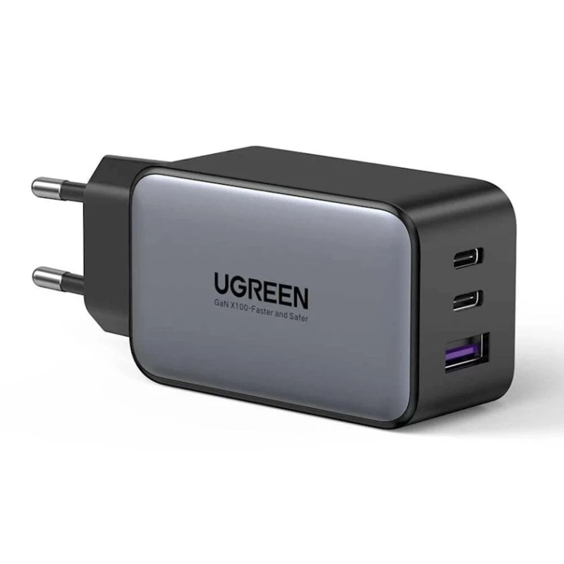 Şəbəkə enerji toplama cihazı Ugreen CD244 GaN Tech Fast Charger 65W, Qara Şəbəkə enerji toplama cihazı Ugreen CD244 GaN Tech Fast Charger 65W, Qara