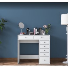 Makiyaj masası Art Mebel 95, LDSP, ağ, 80x90x45 sm