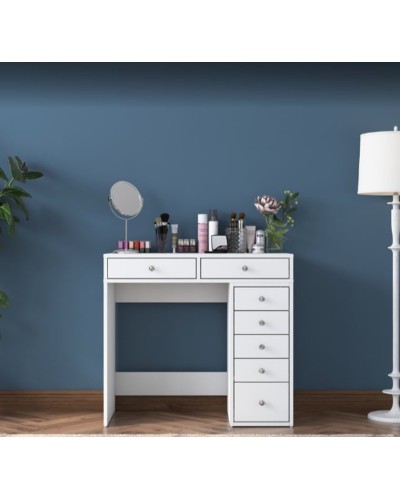 Makiyaj masası Art Mebel 95, LDSP, ağ, 80x90x45 sm