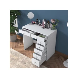 Туалетный столик Art Mebel 95, ЛДСП, белый, 80x90x45 см Туалетный столик Art Mebel 95, ЛДСП, белый, 80x90x45 см