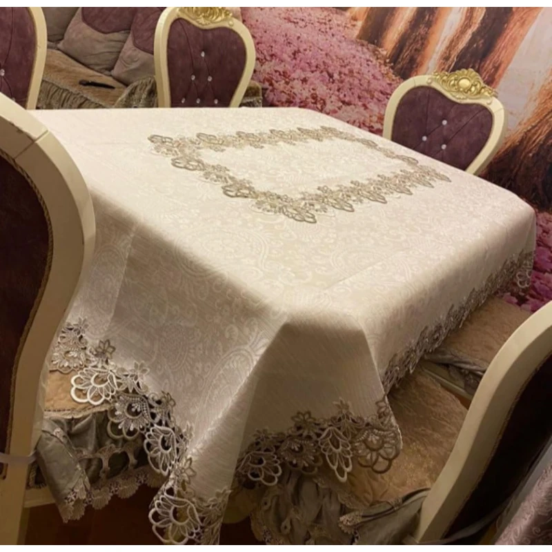 Скатерть Home Tekstil, лен, бежевая, 150х220 см Скатерть Home Tekstil, лен, бежевая, 150х220 см