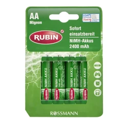 Батарейки Rubin AA Mignon HRL6 NiMH Akkus, 4 шт